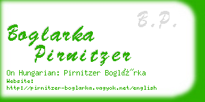 boglarka pirnitzer business card